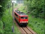 155 099-5 wartet auf  Freie Fahrt .(Stralsund am 16.06.06) 