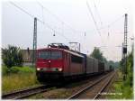 155 260-3 durchfhrt am 27.07.06 mit dem Mittagsdaimlerzug (Rastatt - Sindelfingen) den Haltepunkt Enzberg.