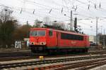155 115-9 von Railion rangiert in Aachen-West am Nachmittag vom 22.2.2014.
