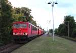 Am 30.06.2014 kommt 155 117-5 mit einem Umleiter aus Leipzig-Engelsdorf durch Zwickau-Pölbitz gefahren weiter geht seine Reise nach Dresden.