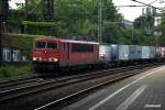 155 037-5 ist mit einen containerzug am 01.08.14 durch hh-harburg gefahren