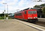 155 243-9 DB kommt aus Richtung Mönchengladbach und fährt durch Herzogenrath mit einem Kurzen Kalkleerzug aus Hagen-Halden(D) nach Marche-les-Dames(B) in Richtung Kohlscheid,Aachen-West bei