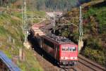 155 015-1 DB Schenker bei Steinbach am 24.10.2014.