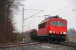 155 141-5 DB Schenker bei Redwitz am 08.01.2015.