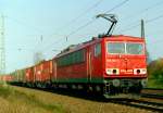 155 194 mit FIR 51451 (Maschen Rbf–Seelze Rbf) am 29.03.2007 in Sprtze