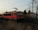 Die 155 040-9 im Abendlicht des 09.04.2015.