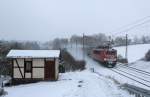 155 178 mit 51723 (Frankenwaldumleiter) hier am 17.01.16 in Jößnitz.