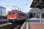 Dresden Hbf am 12.12.2015, die MEG bei rangieren. 