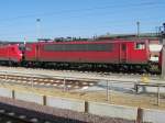 155 267-8 wartet am 25.03.07 in Wismar auf neue Aufgaben.