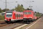 155 182-9 kommt in Haltern am See zum stehen weil 422 032-3 als S9 nach Wuppertal Hbf. Ausfahrt hat 22.9.2016