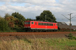 155 108 wurde auf ihrem Weg nach Düsseldorf-Reisholz in Langenfeld fotografiert.