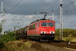 Am 13.10.2017 kam die 155 134-0 von der DB Cargo AG , ( Railpool ) aus Richtung Wittenberge nach Borstel und fuhr weiter in Richtung Stendal.