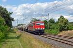 Am 06.07.23 schleppte der LDK-Energiecontainer 155 167 einen Transcereal durch Wittenberg-Labetz Richtung Falkenberg(E).