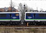 Am 07.12 .2016 die 155 048-6 und die 155 045-9 von der IntEgro (Press) in Stendal .