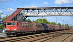 DB Cargo AG mit Rpool  155 171-2  [NVR-Nummer: 91 80 6155 171-2 D-Rpool] und Coilzug am 01.07.19 Durchfahrt Bahnhof Saarmund.