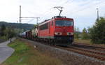 Gemischter Güterzug von Saalfeld mit der 155 013 auf dem Weg nach Leipzig Engelsdorf.