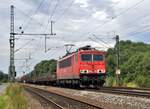 DB Schenker Rail 155 109 mit gemischtem Güterzug in Richtung Osnabrück (Diepholz, 07.07.2012). - Railion (Deutschland AG) war der vorherige Name der Schienengüterverkehrssparte der DB (01.09.2003 - 15.02.2009).