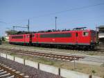 E-Lok BR 155 195-1 und 155 089-6 der DB AG, Bw Wismar [31.05.2008]