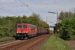 155 008 mit Güterzug am 30.04.2012 in Ahlten