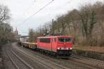 155 207-4 kurz vor Bielefeld am 29.12.2012.