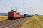 155 191-0 DB Schenker Rail bei Staffelstein am 15.07.2013.