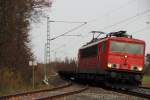 155 229-8 DB Schenker bei Redwitz am 26.11.2013.