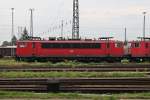 Lokportrait von 155 232-2 am 13.09.2014, als sie zusammen mit zwei Schwestern im Bahnbetriebswerk Offenburg bei der Wochenendruhe stand.