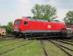 MEG 804 (156 004-4) auf der Drehscheibe im Bw Weimar; 29.05.2010