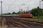 MEG 156 + MEG 143 mit MEG Zementzug am 30.05.2013 in Regensburg Hbf gen Nrnberg.