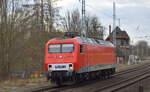 Erfurter Bahnservice Gesellschaft mbH, Erfurt mit der angemieteten  156 004-4  [NVR-Nummer: 91 80 6156 004-4 D-FWK] am 15.02.22 Berlin Buch. 