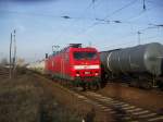 803 der MEG bei der durchfahrt in Berlin Schnefeld Flughafen am 4.4.05