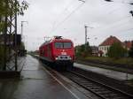 MEG 801 der Mitteldeutschen Eisenbahngesellschaft auf einer Leerfahrt im Bf Taucha (b Leipzig)  15.Oktober 2009