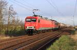 EBS/FWK 156 002 beförderte die 155 196 (kalt) und den leeren Sirupzug von Karlsruhe - Erfurt - Naumburg, umgeleitet über Neustrelitz und Stralsund, weiter bis nach Anklam zur Beladung. Aufgenommen am 30.04.2022 in Wüstenfelde.