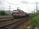 180 006-9 ist mit einem Kesselwagenzug unterwegs zum Gterbahnhof Dresden.07.07.07.