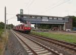 Am 18.08.14 brachte 189 005 die 180 009, 019, 010, 003, 016, 020, 002 und 007 von Chemnitz nach Tschechien.