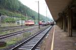 deutsche und tschechische Lokomotiven in Bad Schandsu 20.09.01