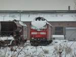 Abgestellt vor dem DB-Schuppen Dresden Friedrichstadt steht 180-003...
Irgendwie traurig was man ihr vielleicht auch ansieht.
Dresden 21.12.10