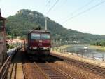 180 019 mit Gterzug in Knigstein (27.07.2006)