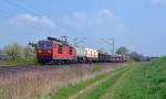 180 008 bespannte am 12.04.14 einen gemischten Güterzug von Dresden-Friedrichstadt nach Engelsdorf.