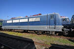 Die 1967 bei Krupp gebaute Elektrolokomotive E 310 001 war Anfang September 2021 im Eisenbahnmuseum Koblenz ausgestellt.
