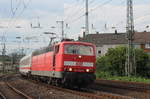 Beim warten auf den AKE-Rheingold in Düsseldorf-Volksgarten am 20.7.16 fuhr 181 209 mit dem PbZ nach Köln durch