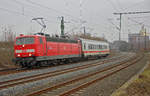 Lok 181 213-0 (SAAR) als PbZ mit einem Wagen am 10.02.2018 in Dortmund.