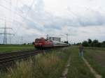 Ein IC2873 als Ersatzzug von ICE9553 von Forbach nach Frankfurt(Main)Hbf.Am 15.06.08 bei der durchfahrt in Lampertheim.