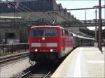 Am 01.07.08 war der IC von Luxemburg nach Emden wieder wie gewohnt mit einer roten DB Lok bespannt, diesmal war es 181 205-6. (Jeanny)