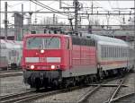 DB E-Lok 181 205-6 kommt am 24.02.09 vom Abstellgleis und fhrt in den Bahnhof von Luxemburg ein, um kurze Zeit spter ihre Reise nach Norddeich Mole anzutreten.