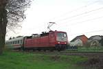 Die 181 213-0  Saar  mit ihrem IC Frankfurt --> Bebra aufgenommen kurz hinter Friedlos am 16.04.2009.