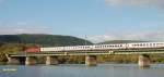 18.10.2009 IC336 Norddeich - Luxemburg auf der Moselbrcke Konz Richtung IGEL fahrend.