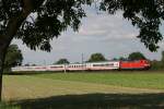 181 209 am 31.8.11 mit dem IC 2054 Frankfurt - Saarbrcken bei Hhnlein-Alsbach.