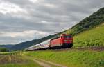 181 205-6 fuhr am 01.07.2013 mit dem IC 137 von Luxemburg nach Emden, hier bei Pommern.