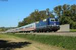 Nettes Highlight nebenbei: 181 201 mit dem IC 2055 (Saarbrücken-Stuttgart) bei Heidelsheim, 02.10.2015.